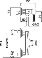 Cezares Olimp Смеситель для душа, однорычажный, цвет: бронза OLIMP-DM-02-L
