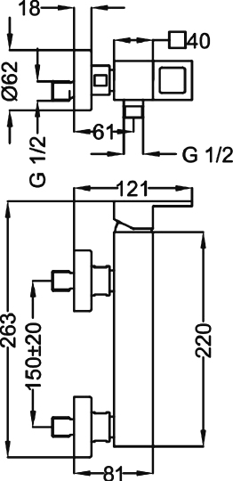 Cezares Molveno Смеситель для душа MOLVENO-DM-01-Cr