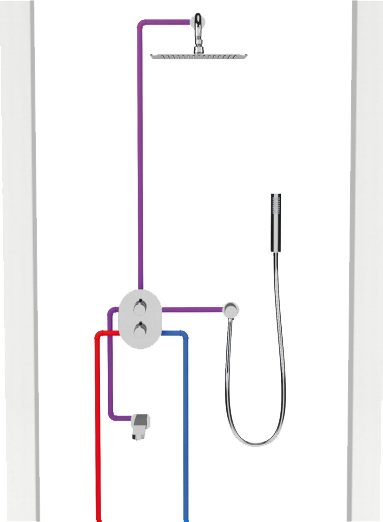 Ravak Chrome Смеситель для душа термостатический встраиваемый, без внутренней части, цвет: хром X070075