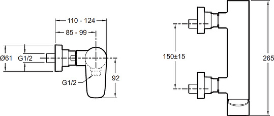 Смеситель Jacob Delafon Aleo  для душа E72351-CP