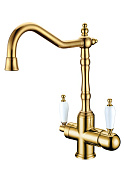 Boheme Tradizionale Oro Смеситель для кухни с возм. подключения фильтра, излив 23,1 см, цвет: gold 112