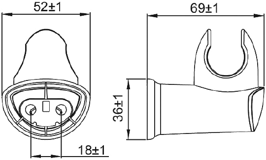 Iddis 30 Держатель для лейки, настенный, цвет: хром 030CP00i53