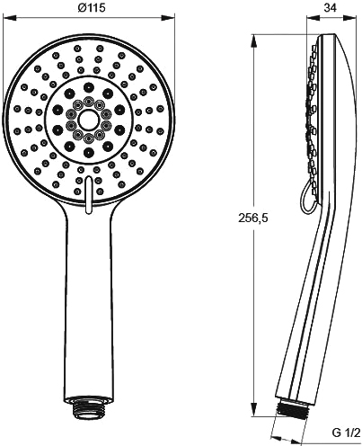 Iddis 60 Лейка для душа, настенная, цвет: хром 0605F00i19
