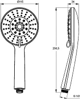 Iddis 60 Лейка для душа, настенная, цвет: хром 0605F00i19