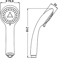 Iddis Лейка для душа, настенная, цвет: хром A11031