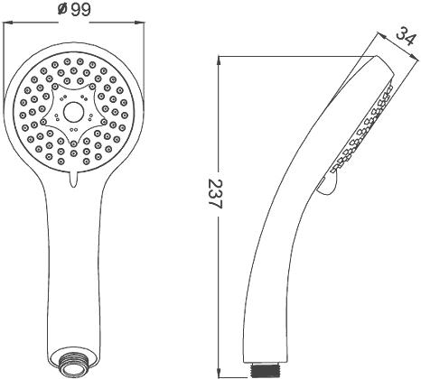 Iddis Лейка для душа, настенная, цвет: хром A11631