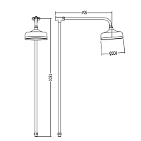 Devon&Devon Душевая стойка с верхним душем, цвет: хром MARK3182CR