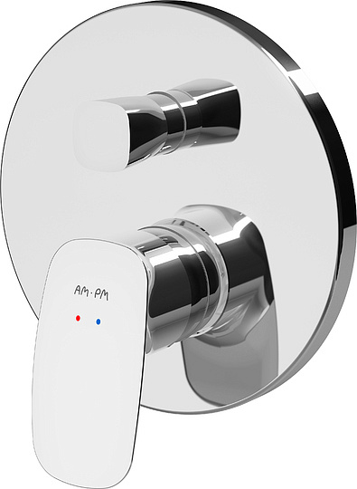 Am.Pm Spirit V2.1 Смеситель для ванны с душем настенный встраиваемый, цвет: хром F71A85000