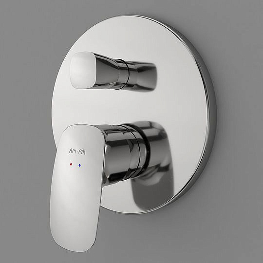 Am.Pm Spirit V2.1 Смеситель для ванны с душем настенный встраиваемый, цвет: хром F71A85000