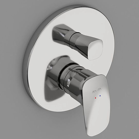 Am.Pm Spirit V2.1 Смеситель для ванны с душем настенный встраиваемый, цвет: хром F71A85000