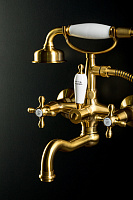 Boheme Medici Ripresa Смеситель для ванны с душевым набором, излив 19,5 см, цвет: bronze 303