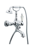 Boheme Brillante Ripresa Смеситель для ванны с душевым набором, излив 19,5 см, цвет: chrome 343