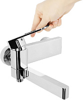 Iddis Slide Смеситель для ванны и душа, настенный, цвет: хром SLISB00i02WA