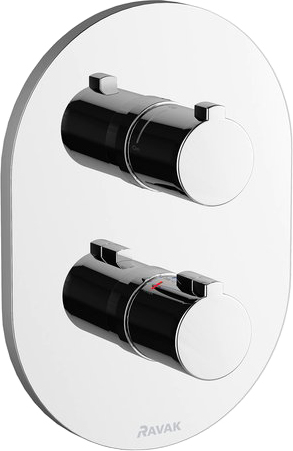 Ravak Chrome Смеситель для душа термостатический встраиваемый, с внутренней частью, цвет: хром X070094