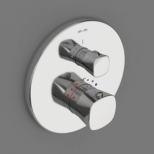 Am.Pm Spirit V2.1 Термостат для душа настенный встраиваемый, цвет: хром F71A75600