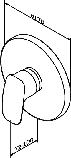 Am.Pm Spirit V2.1 Смеситель для душа настенный встраиваемый, цвет: хром F71A75000