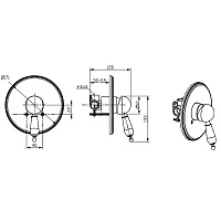 Boheme Tradizionale Oro Смеситель встраиваемый, с внутренней частью, цвет: gold 285
