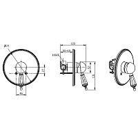 Boheme Brillante Ripresa Смеситель встраиваемый, без излива, с внутренней частью, цвет: chrome 345