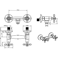 Boheme Medici Presente Смеситель для душа без излива и душевого набора, цвет: bronze 314