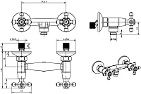 Boheme Crystal Смеситель для душа без излива и душевого набора, цвет: gold 294-CRST