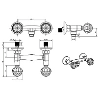 Boheme Brillante Presente Смеситель для душа без излива, цвет: chrome 354