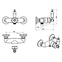 Boheme Vogue Смеситель для душа без излива и душевого набора, цвет: chrome 224