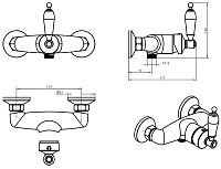 Boheme Vogue Смеситель для душа без излива и душевого набора, цвет: gold 214