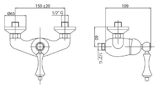 Cezares Margot Смеситель для душа MARGOT-DM-03/24-M