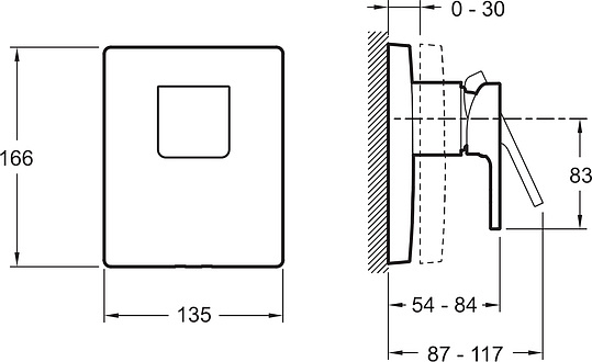 Смеситель Jacob Delafon Strayt  для душа E98632-CP