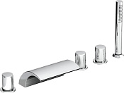 Ravak Waterfall Смеситель на борт ванны, с ручным душем, цвет: хром X070060