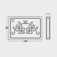 Devon&Devon Arabesque Поддон прямоугольный 110х70 см, 1DEPDARAB70110A