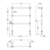 Devon&Devon Baccus 4 Полотенцесушитель электрический, цвет хром PRB4CRELSX/CR