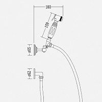 Devon&Devon Doccia Гигиенический душ с держателем, цвет никель блестящий MARK17NK