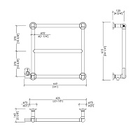 Devon&Devon Iside 5 Полотенцесушитель электрический, цвет светлое золото PRI5ELSX/CR