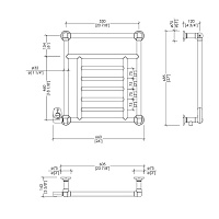 Devon&Devon Jupiter 3 Полотенцесушитель электрический, цвет никель блестящий PRJ3NKELSX/BI