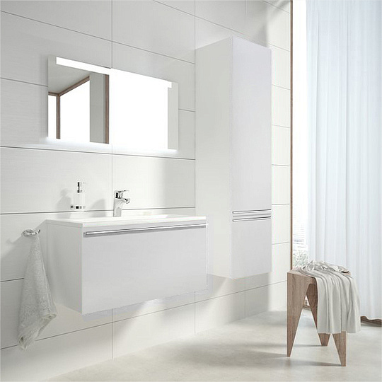 Ravak Clear Шкаф-пенал правый 40x35x155h см, подвесной, с 2-мя дверцами, цвет: белый X000000763