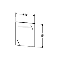 Duravit Ketho Зеркало 65х75хh4,1 см, с подсветкой KT7330