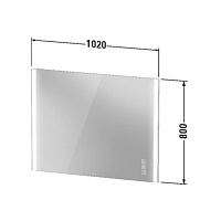 Duravit XViu Зеркало с подсветкой 102x80xh4 см, цвет: черный матовый XV70430B2B2