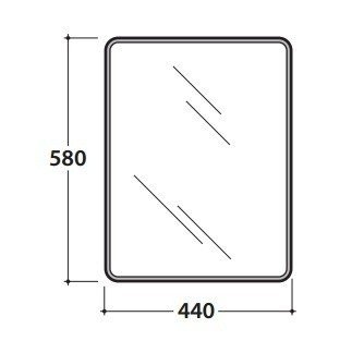 Globo Ausilia Зеркало с регулируемым углом наклона 44х58 DS129