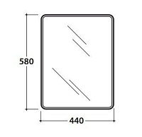Globo Ausilia Зеркало с регулируемым углом наклона 44х58 DS129