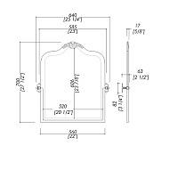 Devon&Devon Mayfair Зеркало поворотное с орнаментом, золото DD117IN