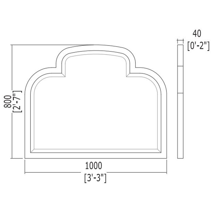 Devon&Devon Music Зеркало 100хh80 см, рама цвет черный блестящий EFSPMUSICDB