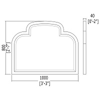 Devon&Devon Music Зеркало 100хh80 см, рама цвет черный блестящий EFSPMUSICDB