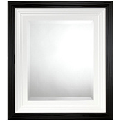 Devon&Devon Plaza Зеркало 87х77 см, цвет рамы: комбинированный белый/черный FLPLAZA