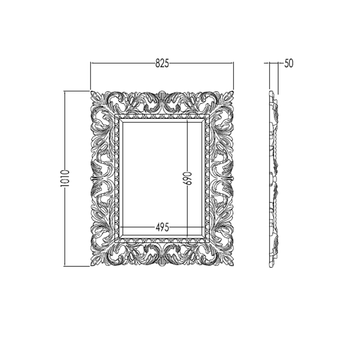 Devon&Devon Richard Зеркало в деревянной раме, 82х101 см, 2SRRICHARD