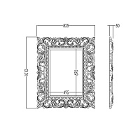 Devon&Devon Richard Зеркало в деревянной раме, 82х101 см, 2SRRICHARD