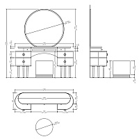 Devon&Devon Zelda Зеркало круглое 105,8 см, SPZELOTSAT/P