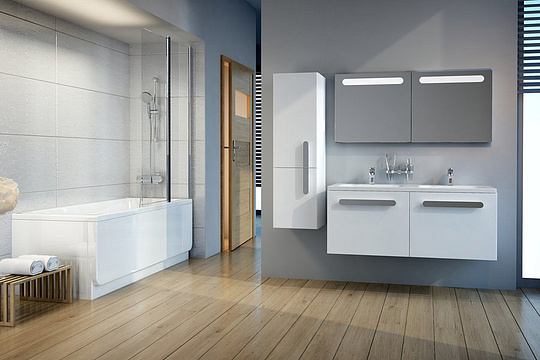 Ravak Chrome Шкаф-пенал левый 35x37x120h см, подвесной, с 2-мя дверцами, цвет: белый X000000542