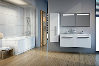 Ravak Chrome Шкаф-пенал левый 35x37x120h см, подвесной, с 2-мя дверцами, цвет: белый X000000542