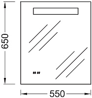 Зеркало Jacob Delafon Replay EB1158 55 см с часами EB1158-NF